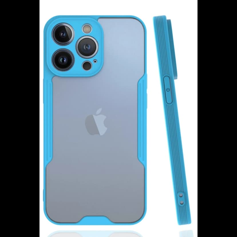 Newface Apple iPhone 14 Pro Kılıf Platin Silikon - Mavi