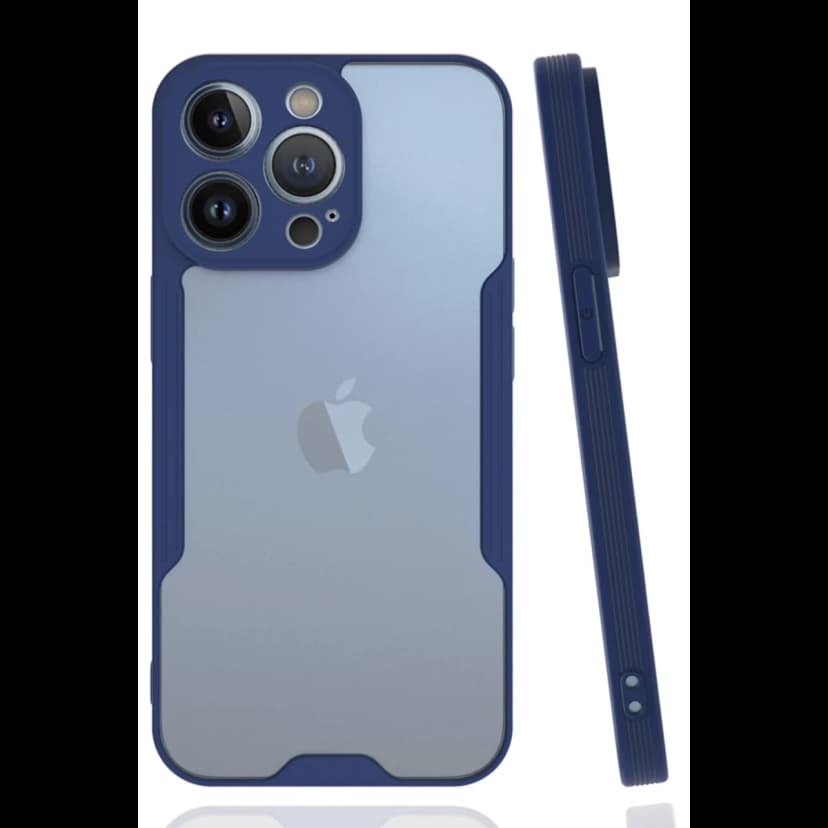 Newface Apple iPhone 14 Pro Kılıf Platin Silikon - Lacivert