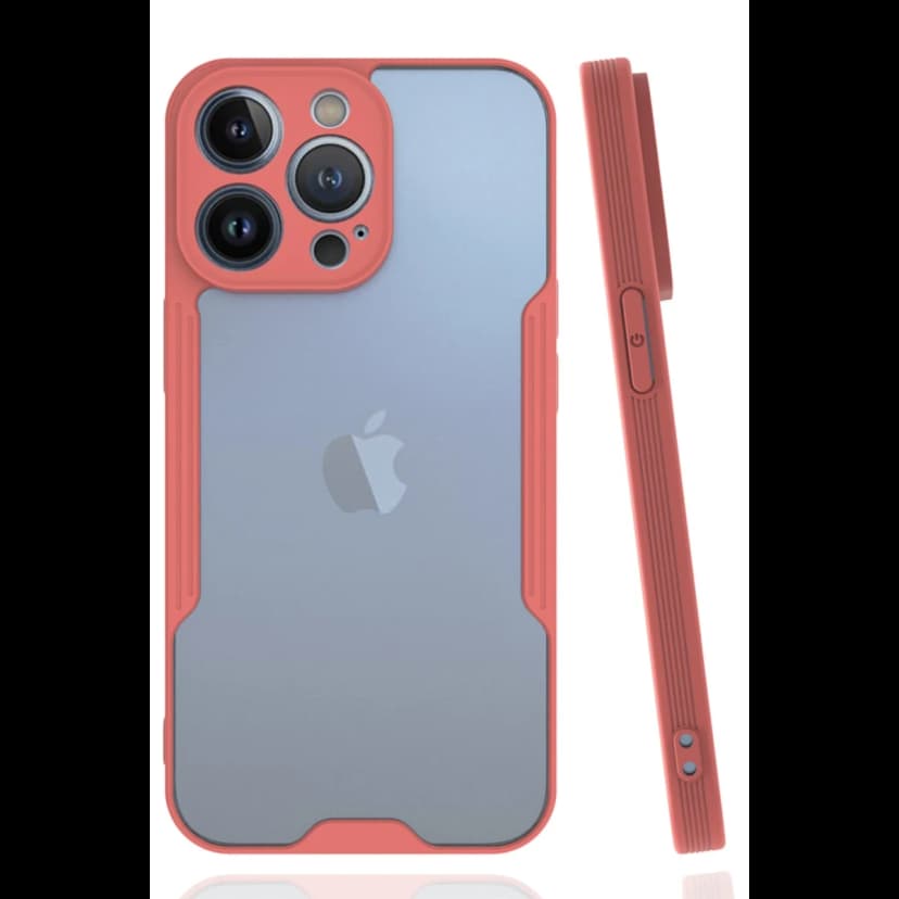 Newface Apple iPhone 14 Pro Max Kılıf Platin Silikon - Pembe