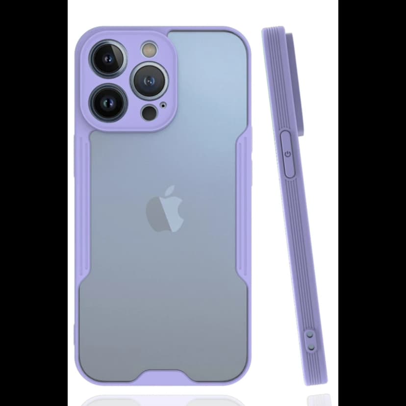 Newface Apple iPhone 14 Pro Max Kılıf Platin Silikon - Lila