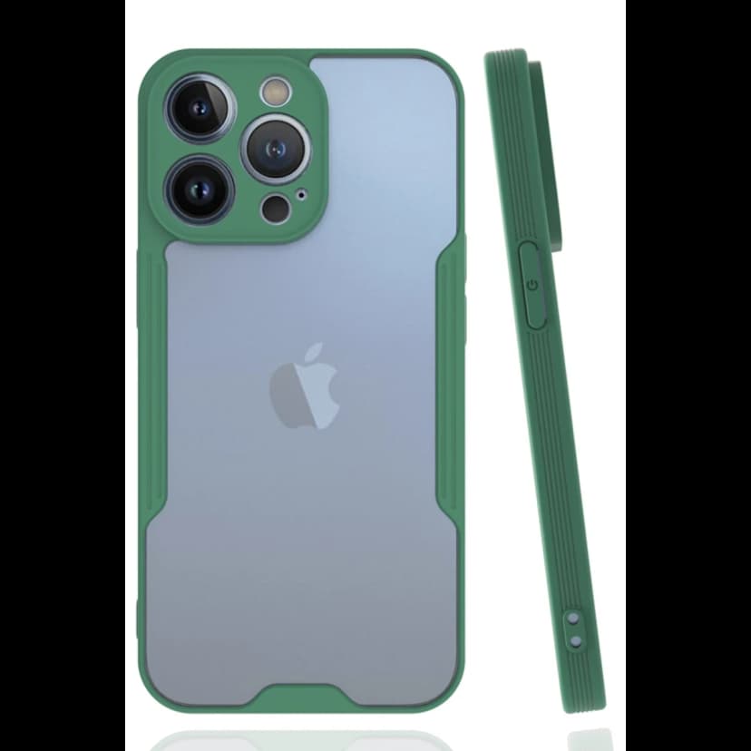 Newface Apple iPhone 14 Pro Max Kılıf Platin Silikon - Yeşil
