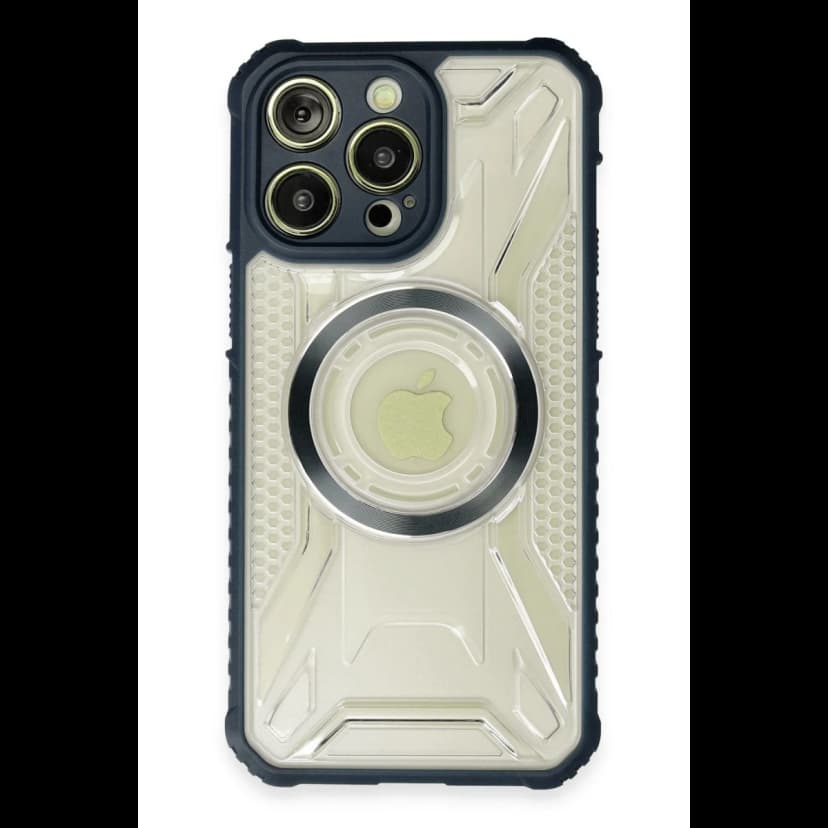 Newface Apple iPhone 13 Pro Max Kılıf Prag Magneticsafe Kapak - Lacivert