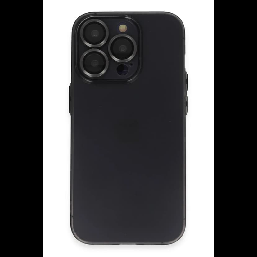 Newface Apple iPhone 13 Pro Max Kılıf Luko Lens Silikon - Siyah