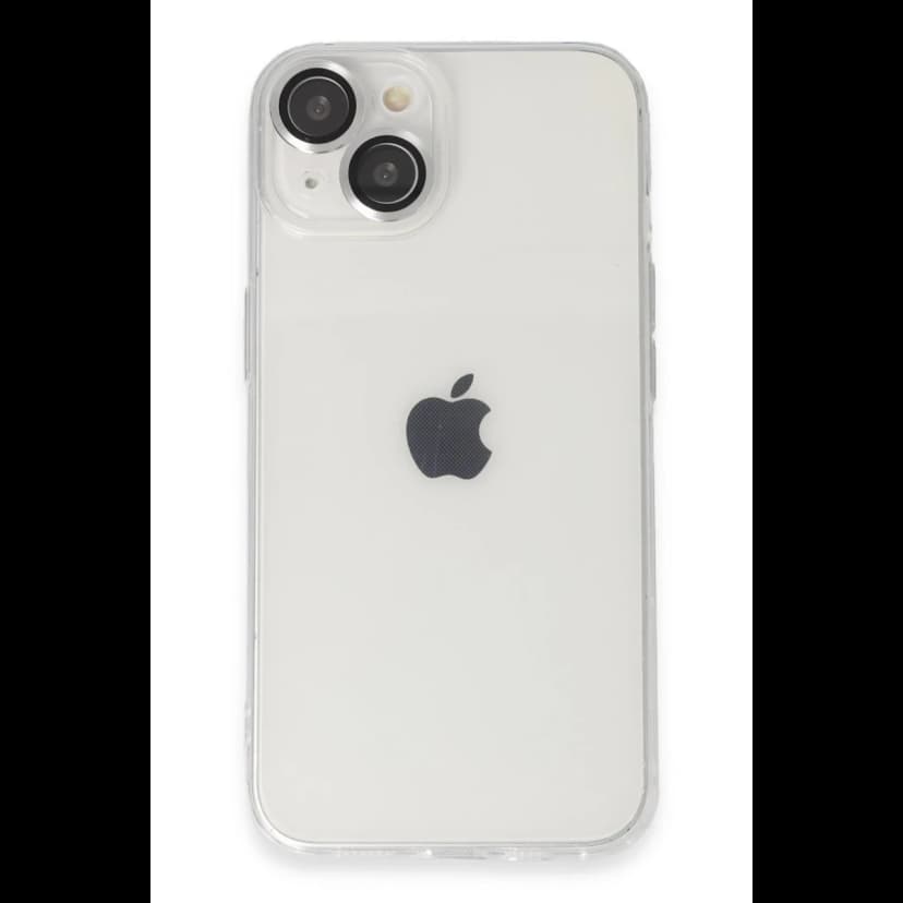 Newface Apple iPhone 14 Kılıf Luko Lens Silikon - Gümüş