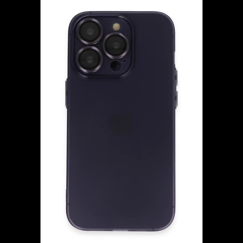 Newface Apple iPhone 14 Pro Max Kılıf Luko Lens Silikon - Siyah