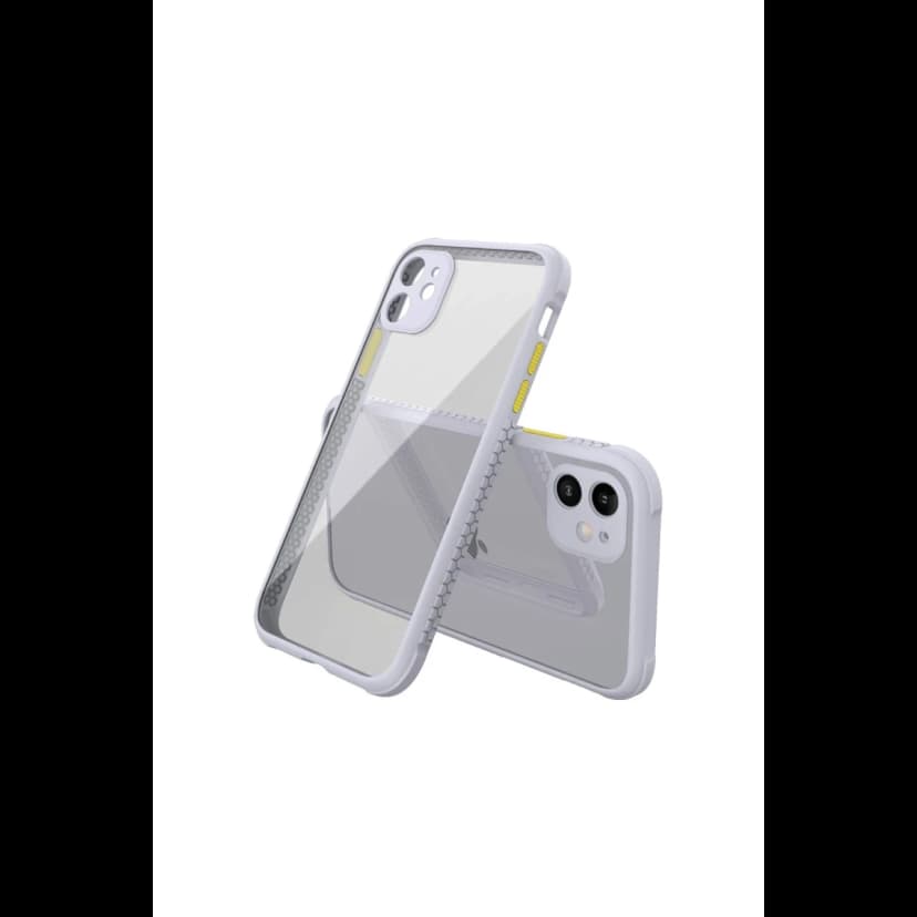 Newface Apple iPhone 12 Mini Kılıf Miami Şeffaf Silikon - Lila