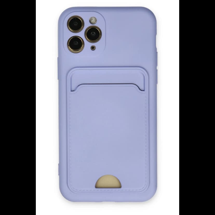 Newface Apple iPhone 11 Pro Kılıf Kelvin Kartvizitli Silikon - Lila