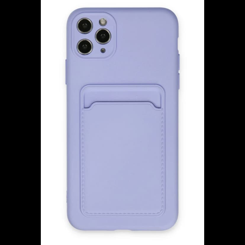Newface Apple iPhone 11 Pro Max Kılıf Kelvin Kartvizitli Silikon - Lila
