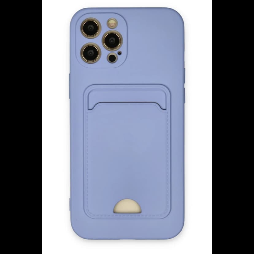 Newface Apple iPhone 12 Pro Max Kılıf Kelvin Kartvizitli Silikon - Lila