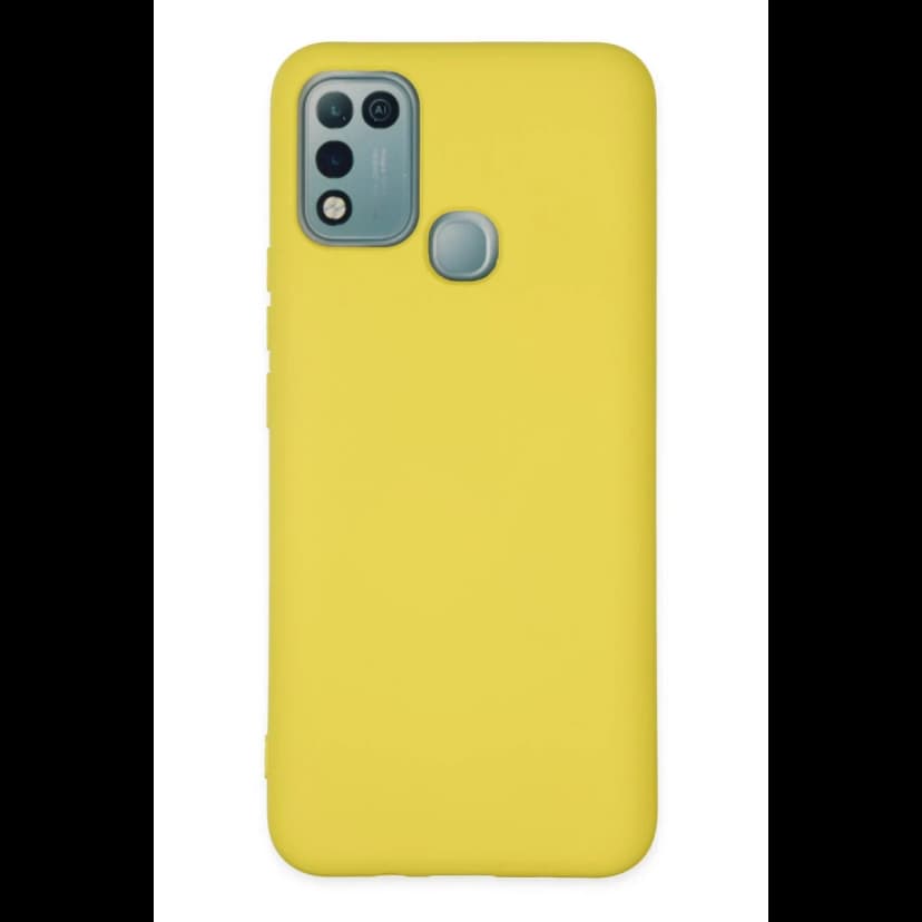Newface İnfinix Hot 10 Play Kılıf Nano içi Kadife Silikon - Sarı