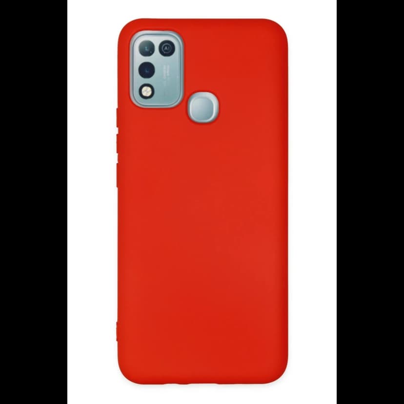 Newface İnfinix Hot 10 Play Kılıf Nano içi Kadife Silikon - Kırmızı