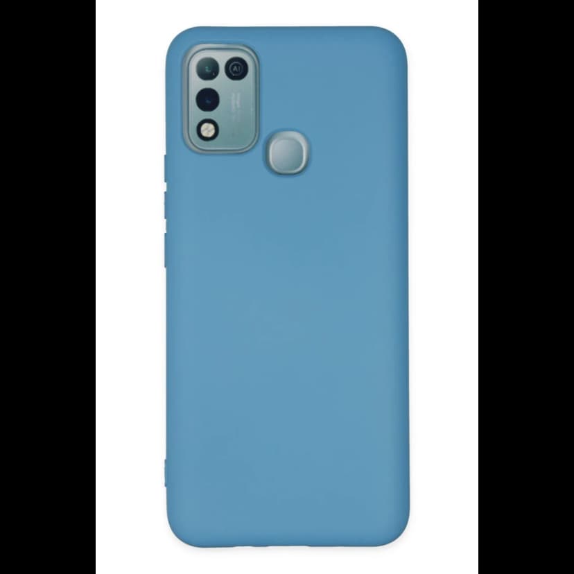 Newface İnfinix Hot 10 Play Kılıf Nano içi Kadife Silikon - Mavi
