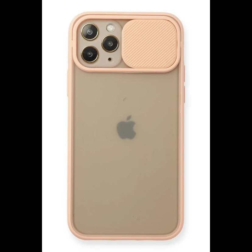 Newface Apple iPhone 11 Pro Kılıf Palm Buzlu Kamera Sürgülü Silikon - Pembe