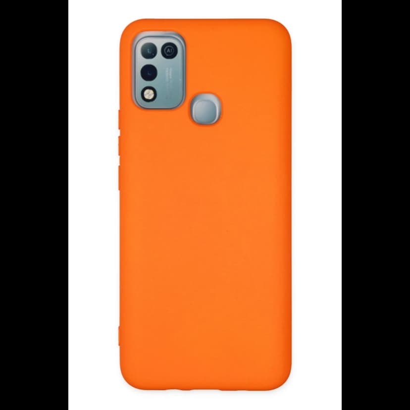 Newface İnfinix Hot 10 Play Kılıf Nano içi Kadife Silikon - Turuncu