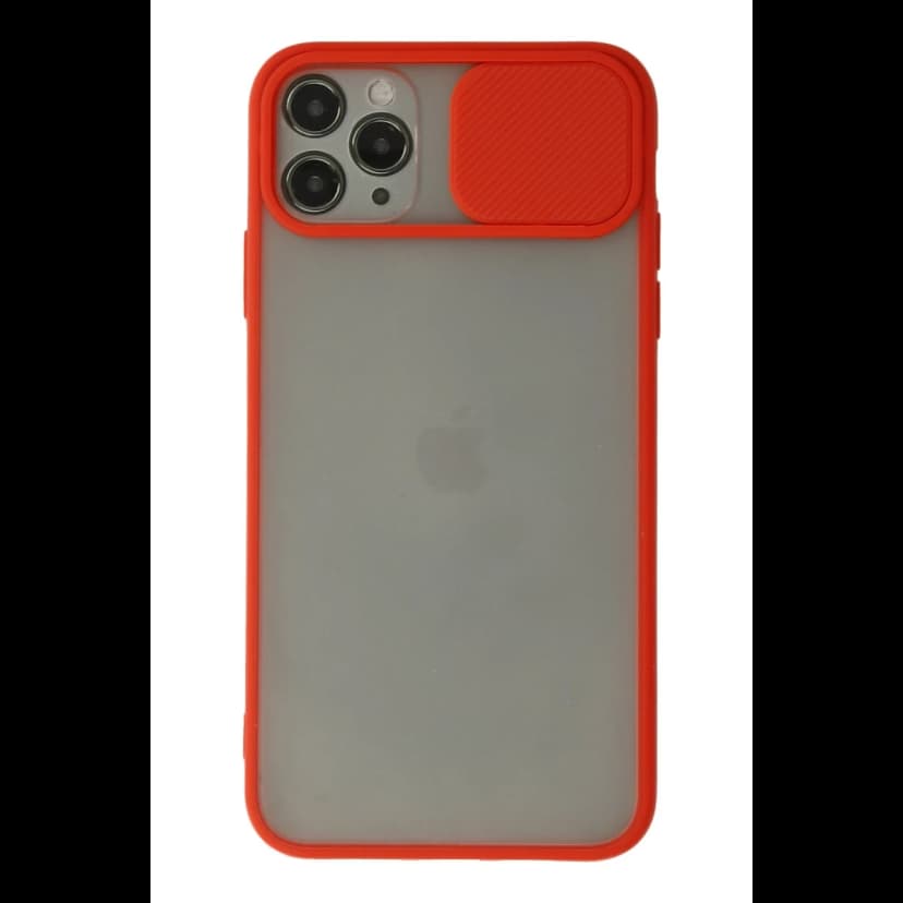 Newface Apple iPhone 11 Pro Kılıf Palm Buzlu Kamera Sürgülü Silikon - Kırmızı