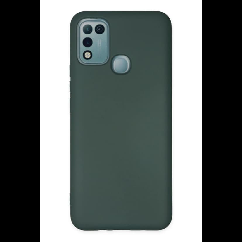 Newface İnfinix Hot 10 Play Kılıf Nano içi Kadife Silikon - Koyu Yeşil
