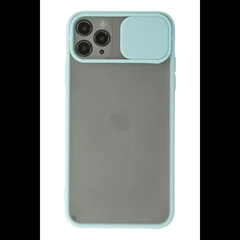 Newface Apple iPhone 11 Pro Max Kılıf Palm Buzlu Kamera Sürgülü Silikon - Turkuaz