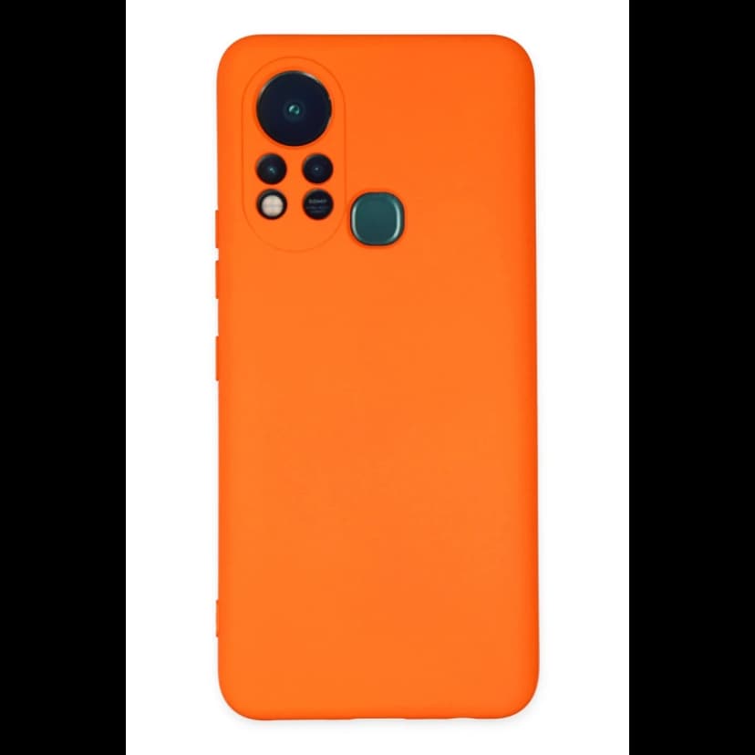 Newface İnfinix Hot 11s Kılıf Nano içi Kadife Silikon - Turuncu