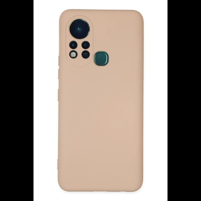 Newface İnfinix Hot 11s Kılıf Nano içi Kadife Silikon - Pudra