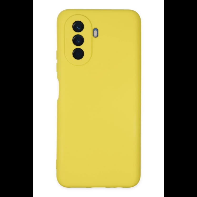 Newface Huawei Nova Y70 Kılıf Nano içi Kadife Silikon - Sarı