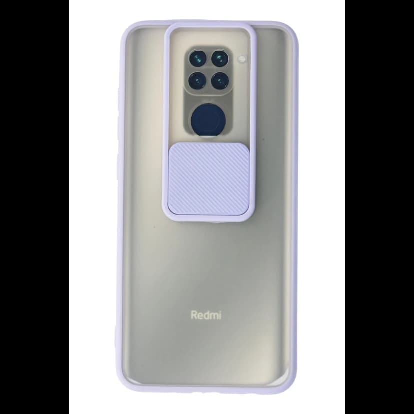 Newface Xiaomi Redmi Note 9 Kılıf Palm Buzlu Kamera Sürgülü Silikon - Lila
