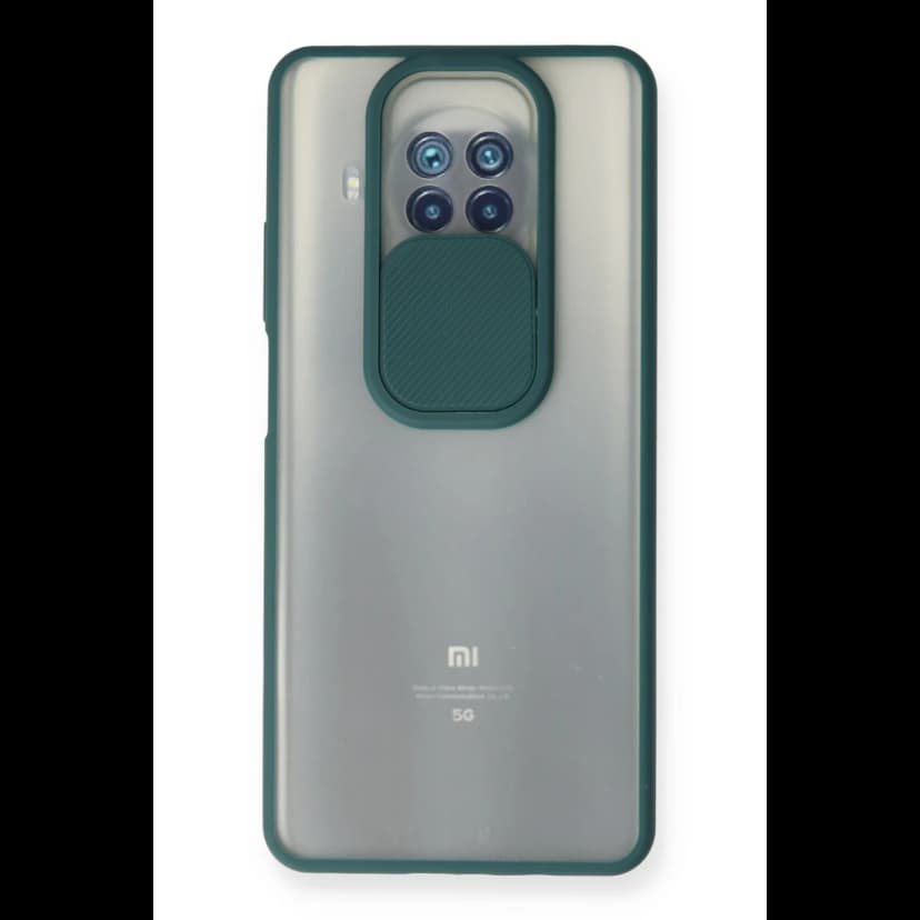Newface Xiaomi Mi 10T Lite Kılıf Palm Buzlu Kamera Sürgülü Silikon - Yeşil
