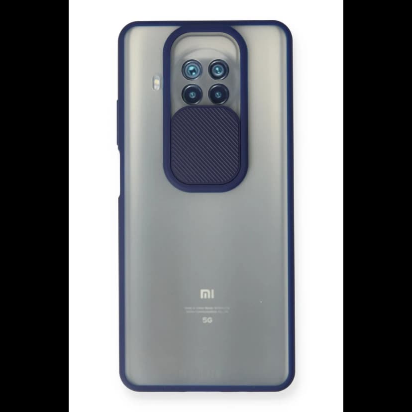 Newface Xiaomi Mi 10T Lite Kılıf Palm Buzlu Kamera Sürgülü Silikon - Lacivert