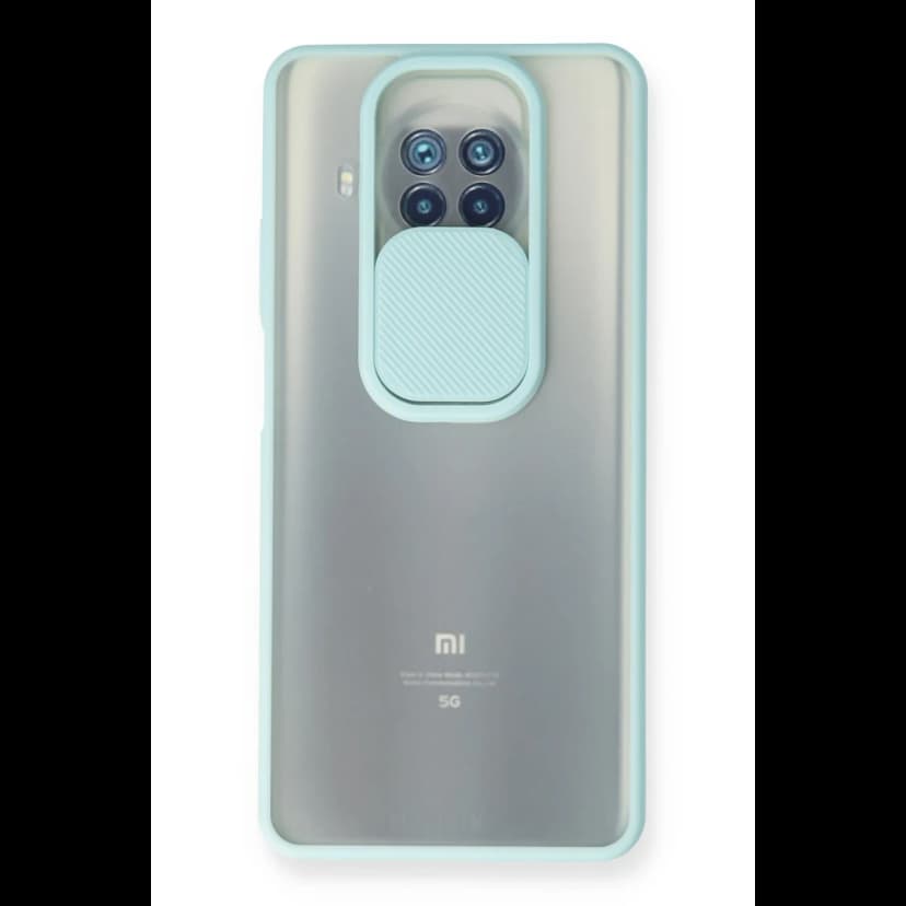 Newface Xiaomi Mi 10T Lite Kılıf Palm Buzlu Kamera Sürgülü Silikon - Turkuaz