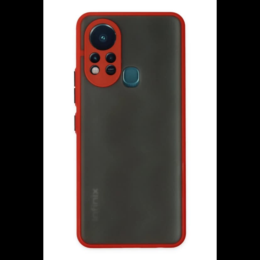 Newface İnfinix Hot 11s Kılıf Montreal Silikon Kapak - Kırmızı