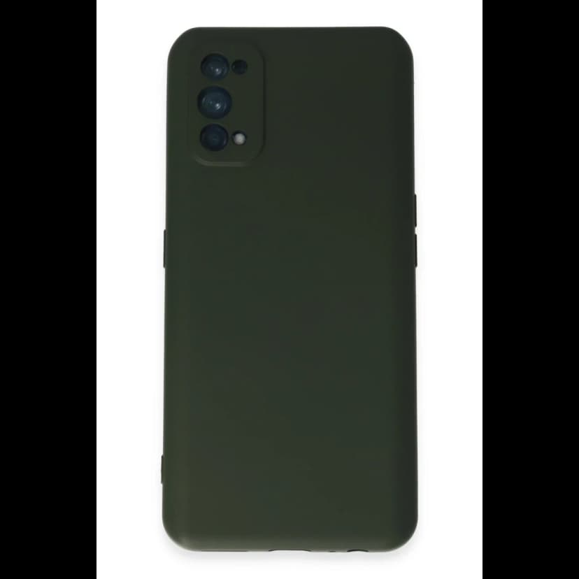Newface Realme 7 Pro Kılıf Nano içi Kadife Silikon - Koyu Yeşil