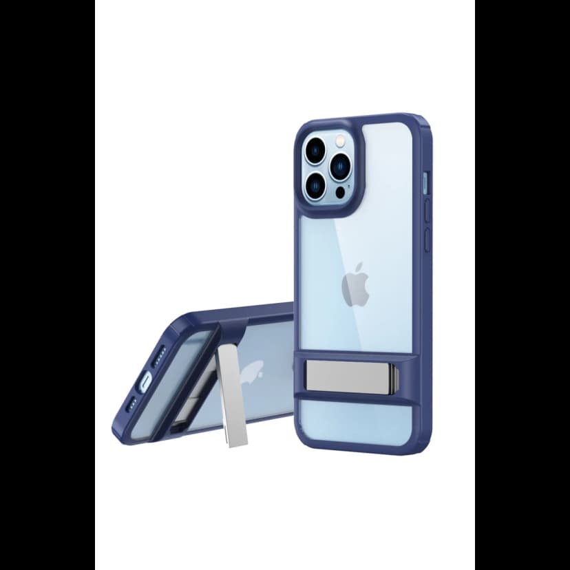 Newface Apple iPhone 13 Pro Kılıf Rolet Stand Kapak - Lacivert
