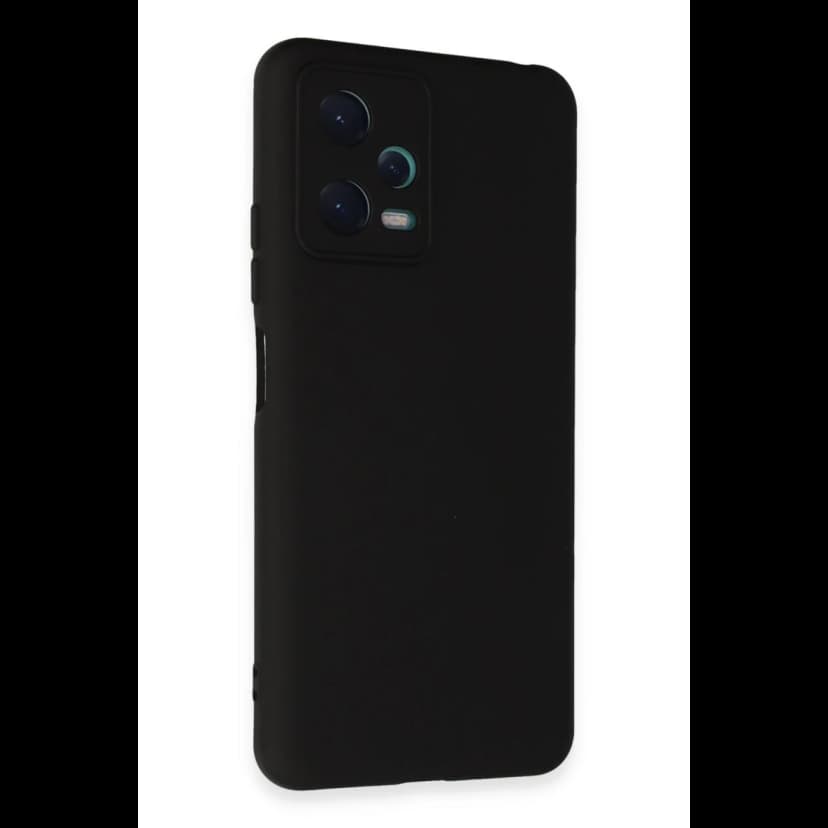 Newface Xiaomi Redmi Note 12 5G Kılıf Nano içi Kadife Silikon - Siyah