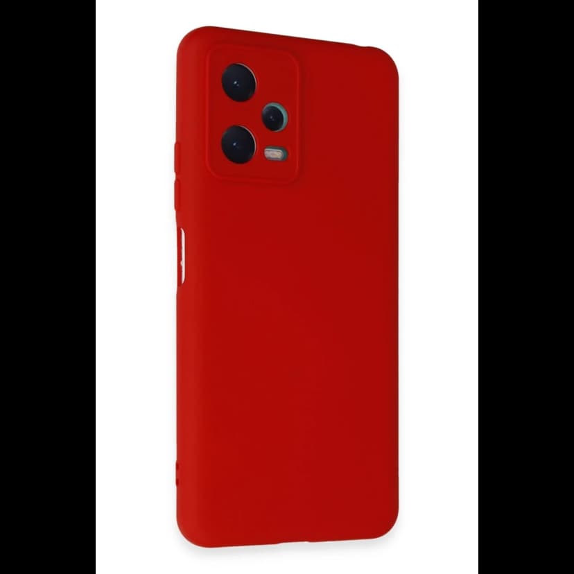 Newface Xiaomi Redmi Note 12 5G Kılıf Nano içi Kadife Silikon - Kırmızı