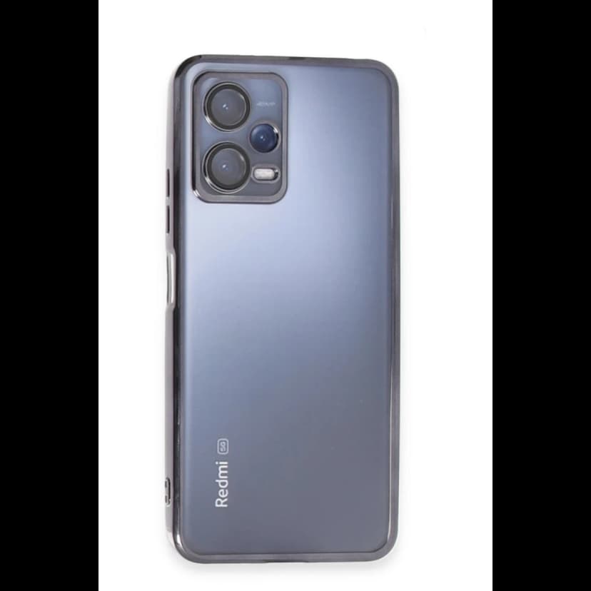 Newface Xiaomi Redmi Note 12 5G Kılıf Razer Lensli Silikon - Siyah