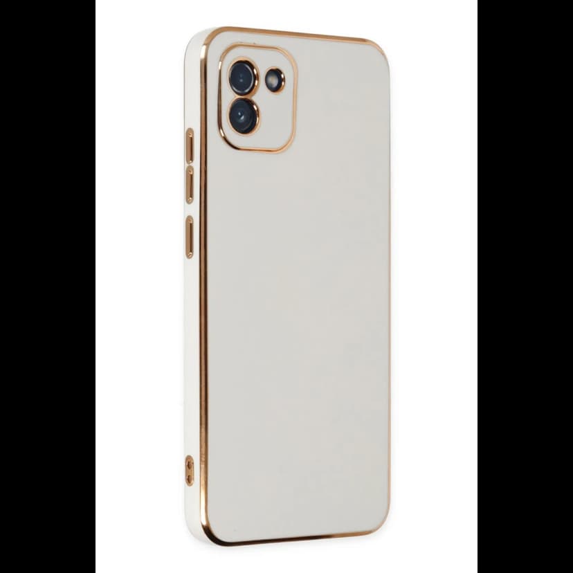 Newface Samsung Galaxy A03 Kılıf Volet Silikon - Beyaz