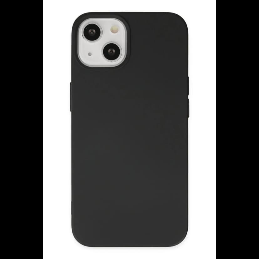 Newface Apple iPhone 14 Kılıf Nano içi Kadife Silikon - Siyah