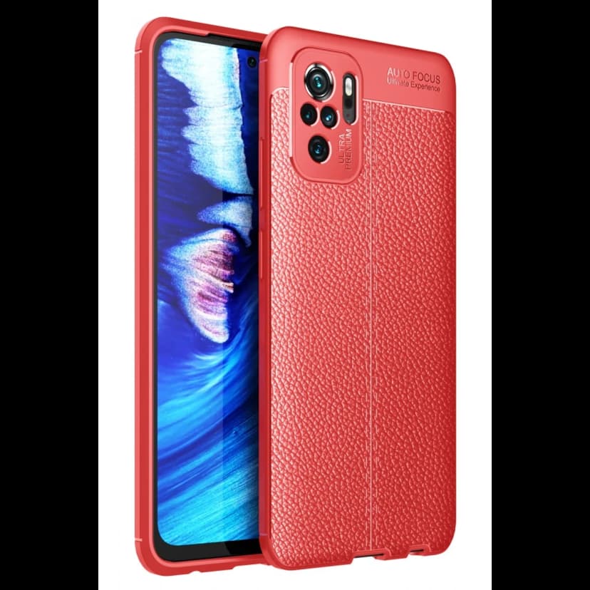 Newface Xiaomi Redmi Note 10 Kılıf Auto Focus Kapak - Kırmızı