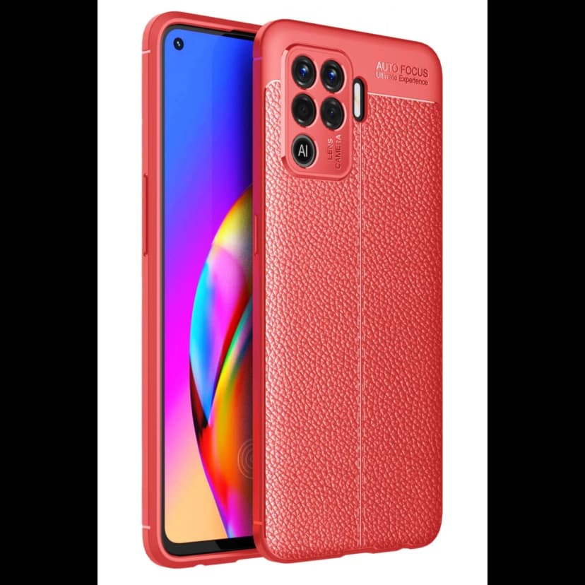 Newface Oppo Reno 5 Lite Kılıf Auto Focus Kapak - Kırmızı