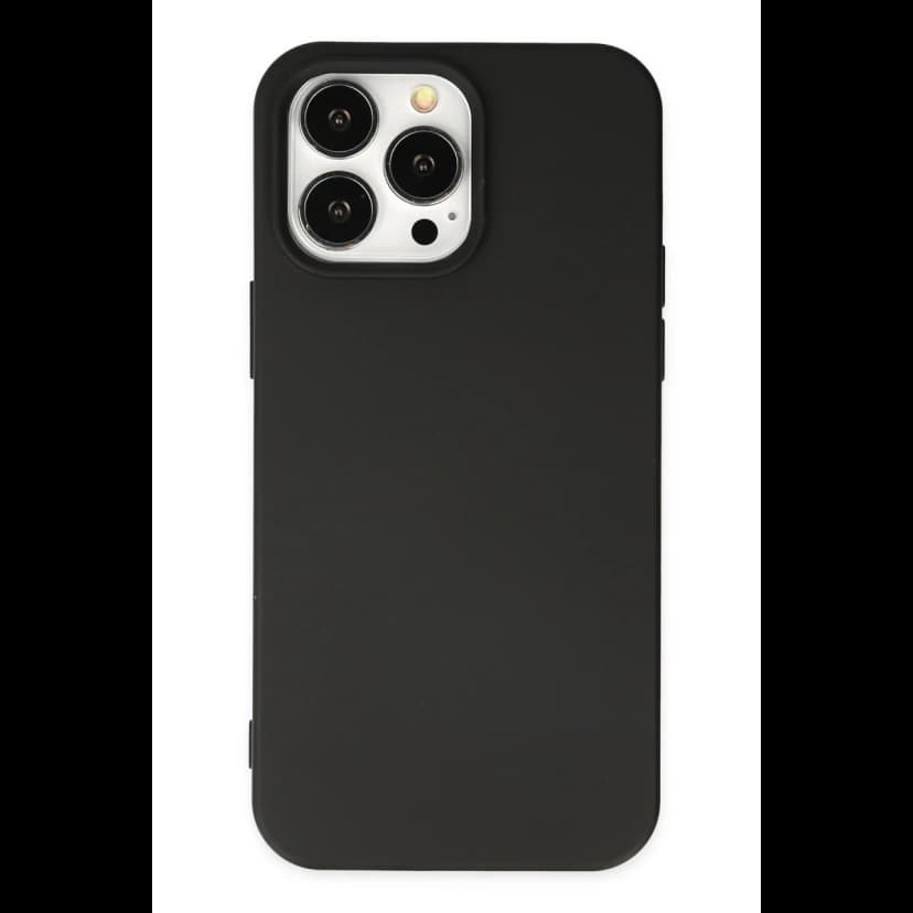 Newface Apple iPhone 14 Pro Kılıf Nano içi Kadife Silikon - Siyah
