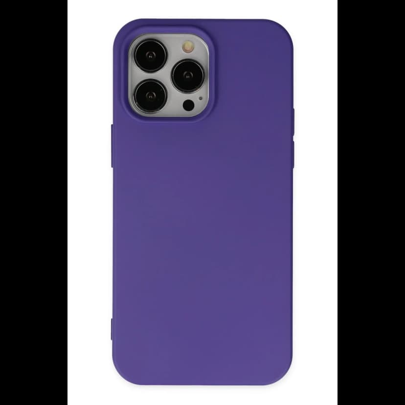 Newface Apple iPhone 14 Pro Kılıf Nano içi Kadife Silikon - Mor