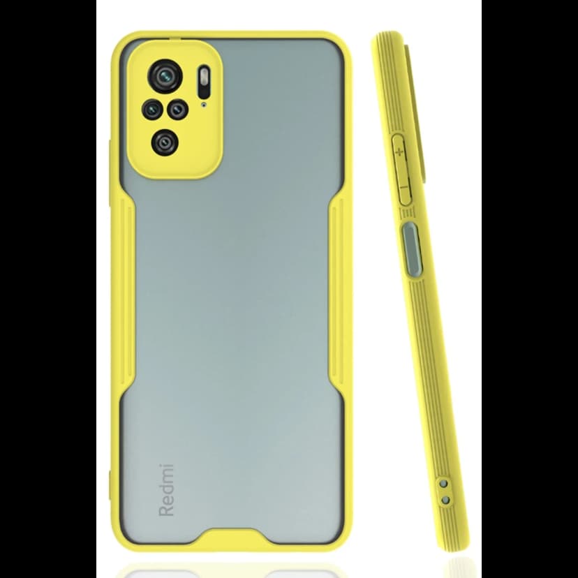 Newface Xiaomi Redmi Note 10 Kılıf Platin Silikon - Sarı