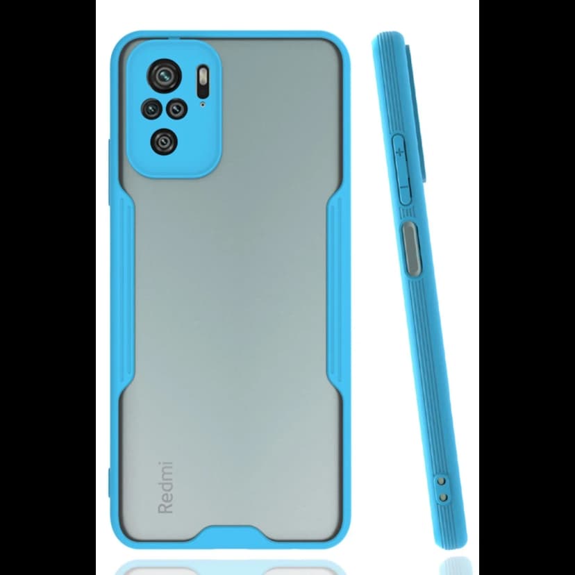 Newface Xiaomi Redmi Note 10 Kılıf Platin Silikon - Mavi