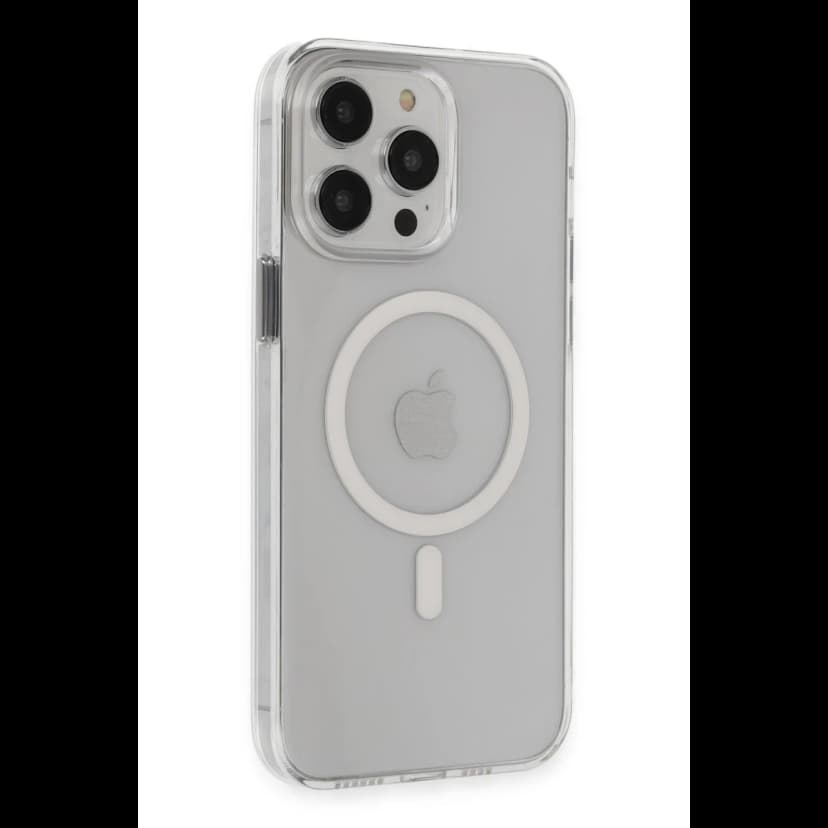 Newface Apple iPhone 14 Pro Max Kılıf Tron Şeffaf Magsafe Kapak - Şeffaf