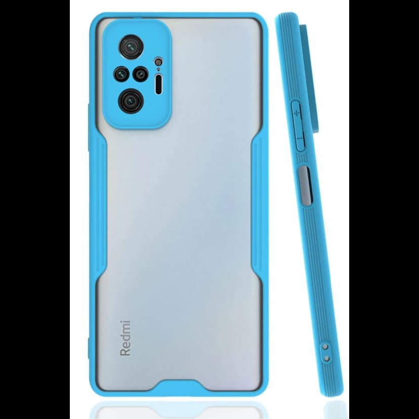 Newface Xiaomi Redmi Note 10 Pro Kılıf Platin Silikon - Mavi