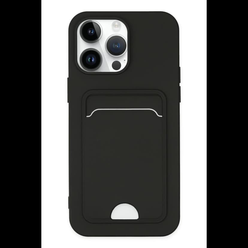 Newface Apple iPhone 14 Pro Kılıf Kelvin Kartvizitli Silikon - Siyah