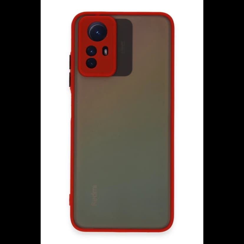 Newface Xiaomi Redmi Note 12S Kılıf Montreal Silikon Kapak - Kırmızı