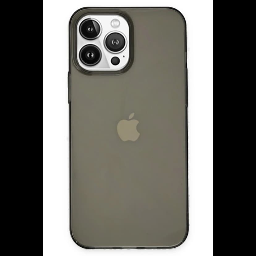 Newface Apple iPhone 14 Pro Kılıf Pc Sert Şeffaf Kapak - Siyah