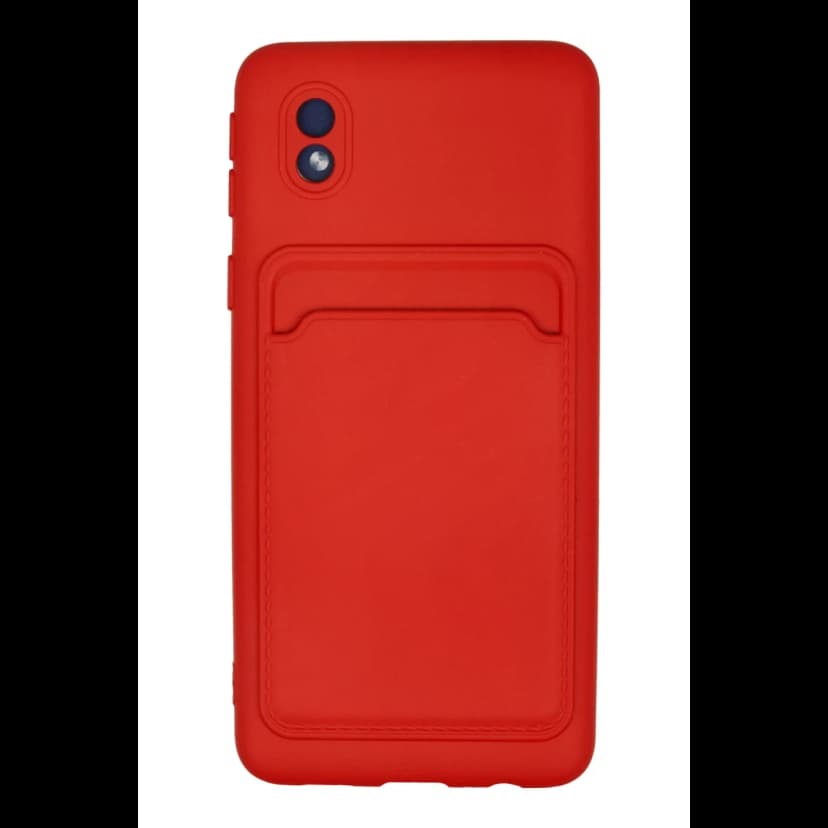 Newface Samsung Galaxy A01 Core Kılıf Kelvin Kartvizitli Silikon - Kırmızı