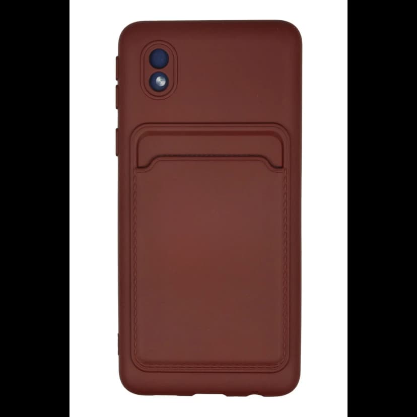 Newface Samsung Galaxy A01 Core Kılıf Kelvin Kartvizitli Silikon - Bordo