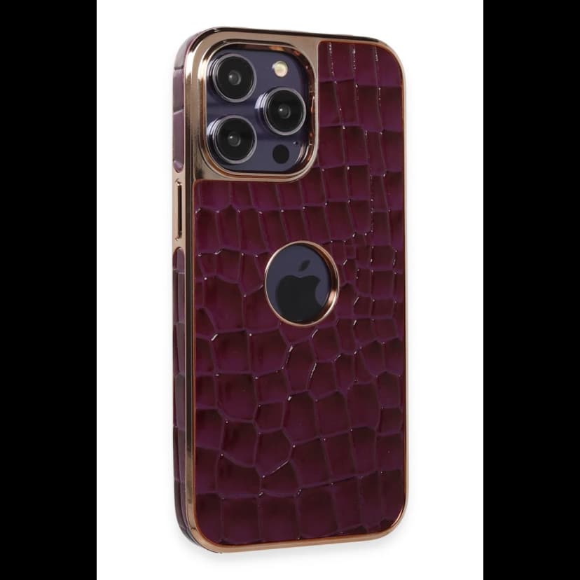 Newface Apple iPhone 14 Pro Max Kılıf Snake Kapak - Derin Mor